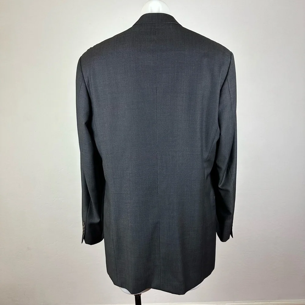 Hugo Boss Dark Grey Notched Lapel Mens Blazer Size US 44
